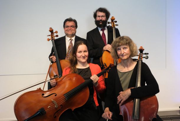 Celloquartett Brandenburg Staatsorchester vorn v l Sofia Chekalina Kerstin Tiedeken hinten v l Prem Weber Moritz Kuhn (Foto BSOF)