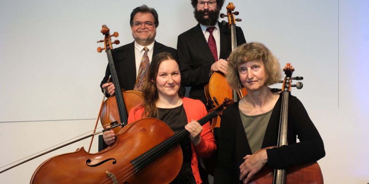 Celloquartett Brandenburg Staatsorchester vorn v l Sofia Chekalina Kerstin Tiedeken hinten v l Prem Weber Moritz Kuhn (Foto BSOF)