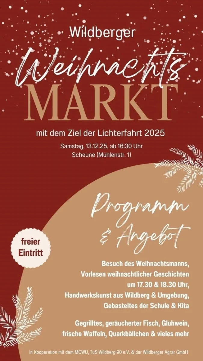 wildberger weihnachtsmarkt mit dem ziel der lichterfahrt 2025